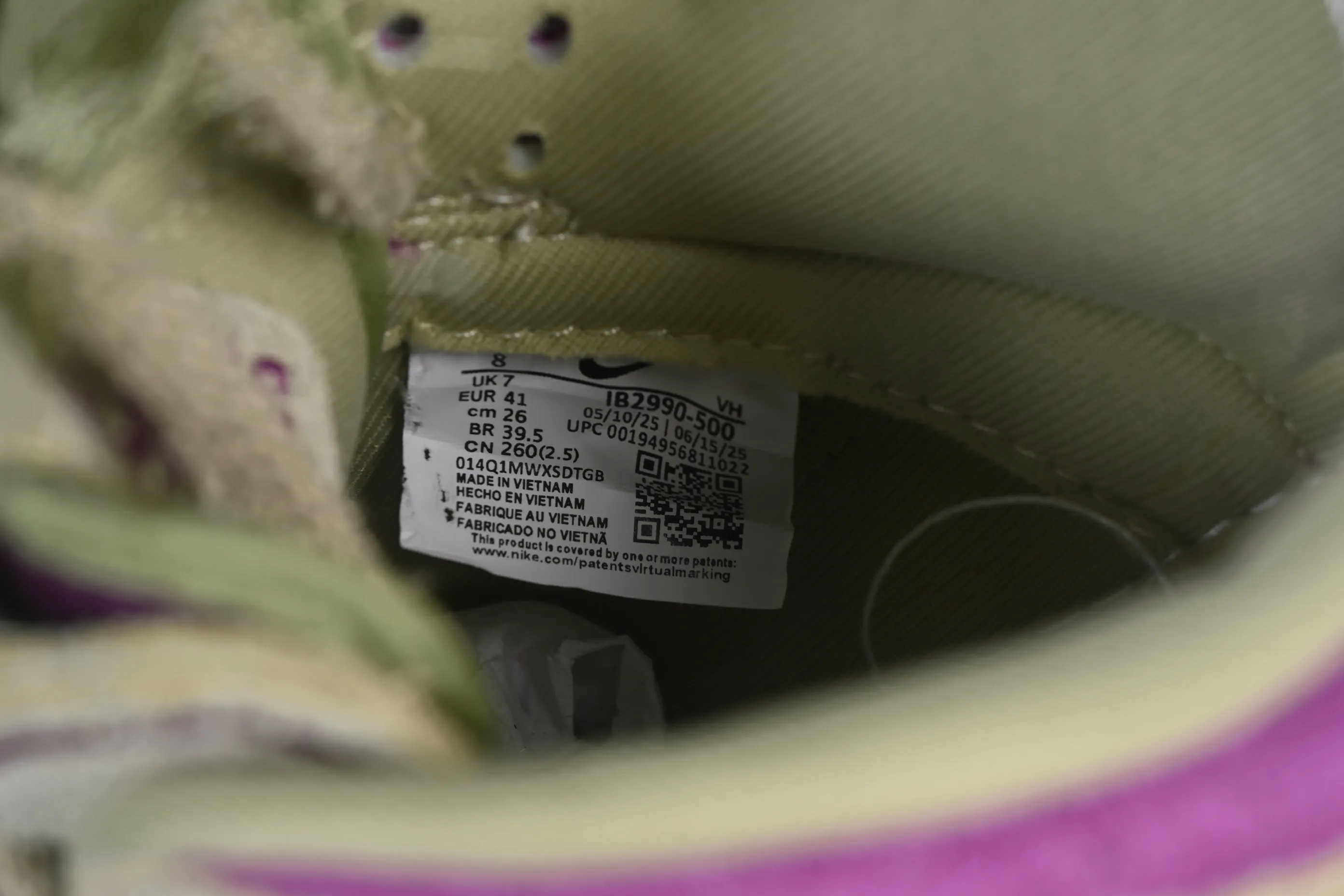 All categories Nk SB Dunk series Nk SB Dunk Low low-top sneakers Nike Dunk Low Panda "Viotech" green and purple panda low-top casual sneakers IB2990-500